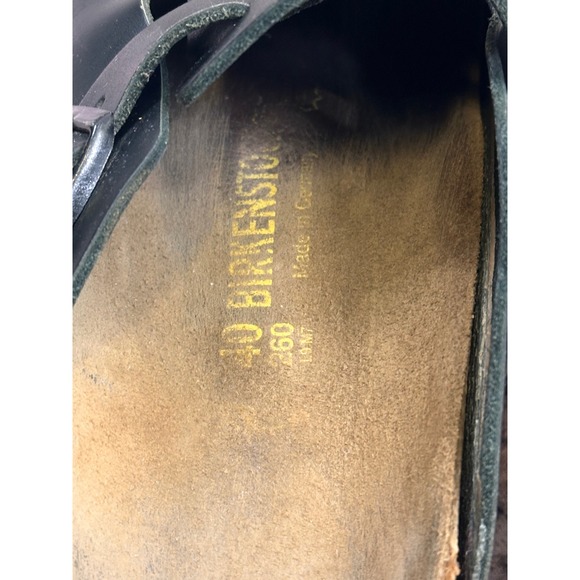 Birkenstock Boston Black Leather Clogs Women's Size EU 40 US 9 Classic Footbed - Picture 4 of 11